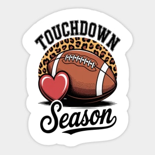 Touchdown Season, Football Lover, Fall Season Football Season Sticker
